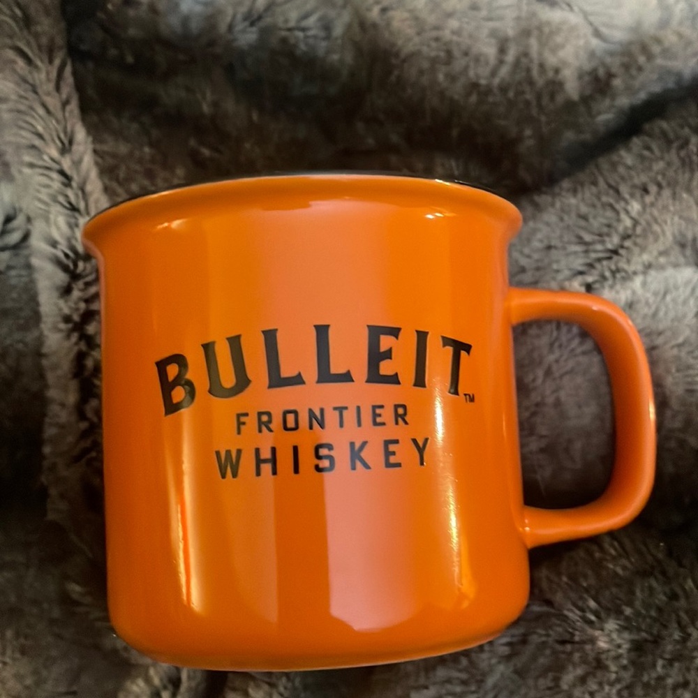Bulleit Bourbon Ceramic Orange Mug Cups